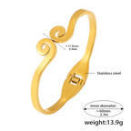 Gold Sacred Spiral Bracelet