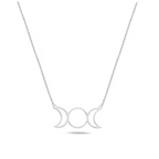 Triple Moon Goddess Necklace