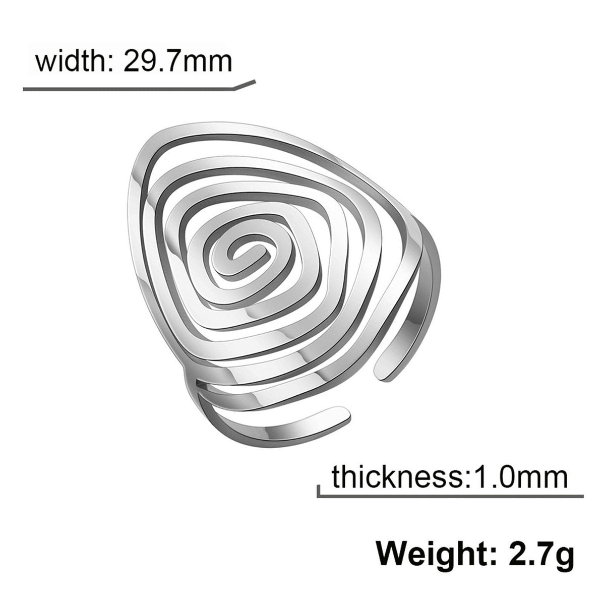 Silver Sacred Spiral Ring